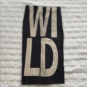 2b Bebe Midi Pencil WILD Skirt, Size M